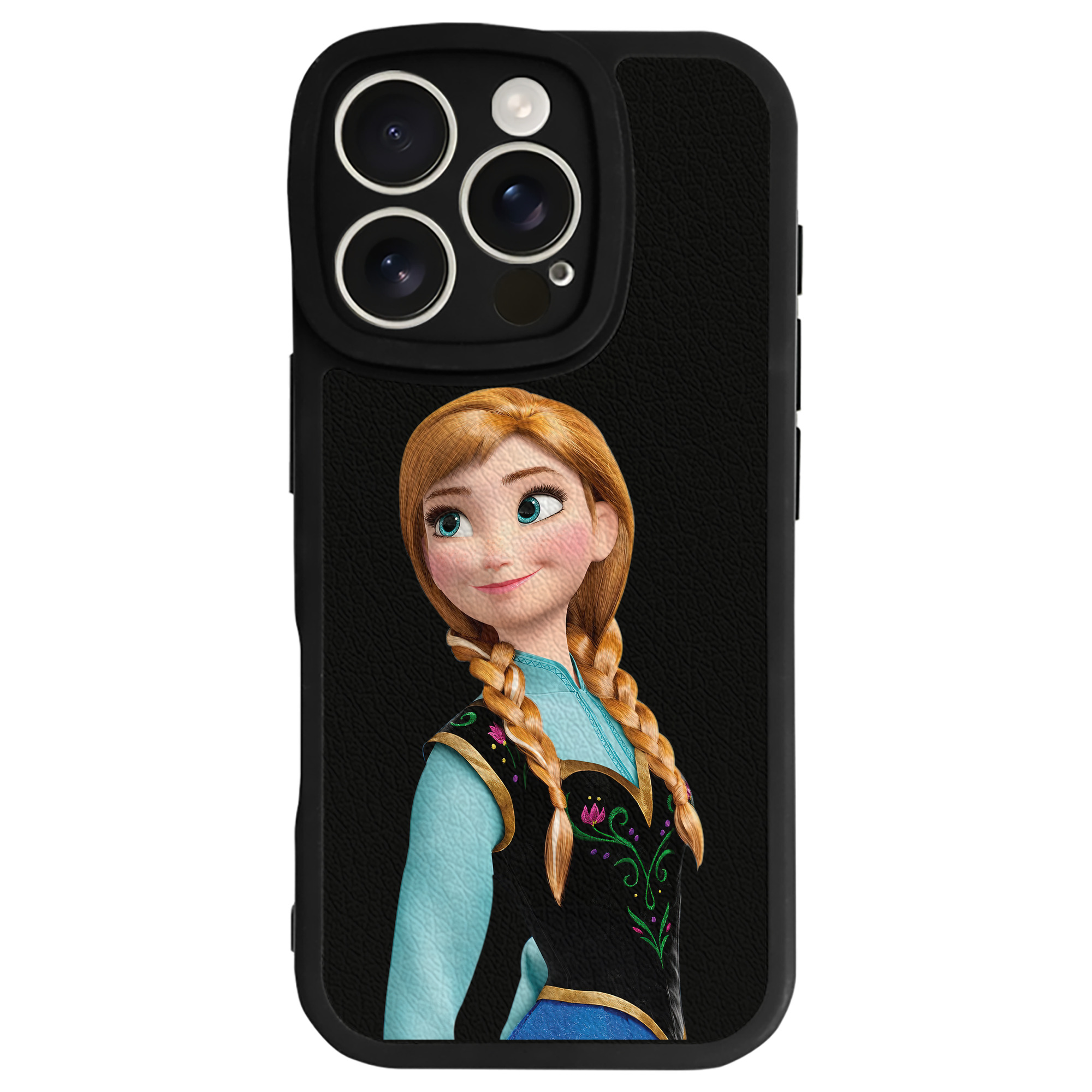 （画像用） アナと雪の女王 アンナ エルサ Frozen Anna Elsa 【iPhone 16シリーズ対応】シリコンスマホケース（レザー調） 材質：シリコン